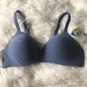 Brand New Hanes No Wire Blue-Grey Bra